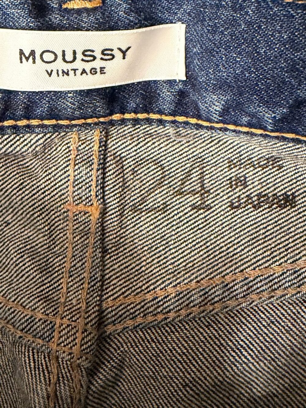 MOUSSY Vintage MV Sundown Straight Jeans 24 Made in Japan 100% Cotton NWT - Picture 8 of 16